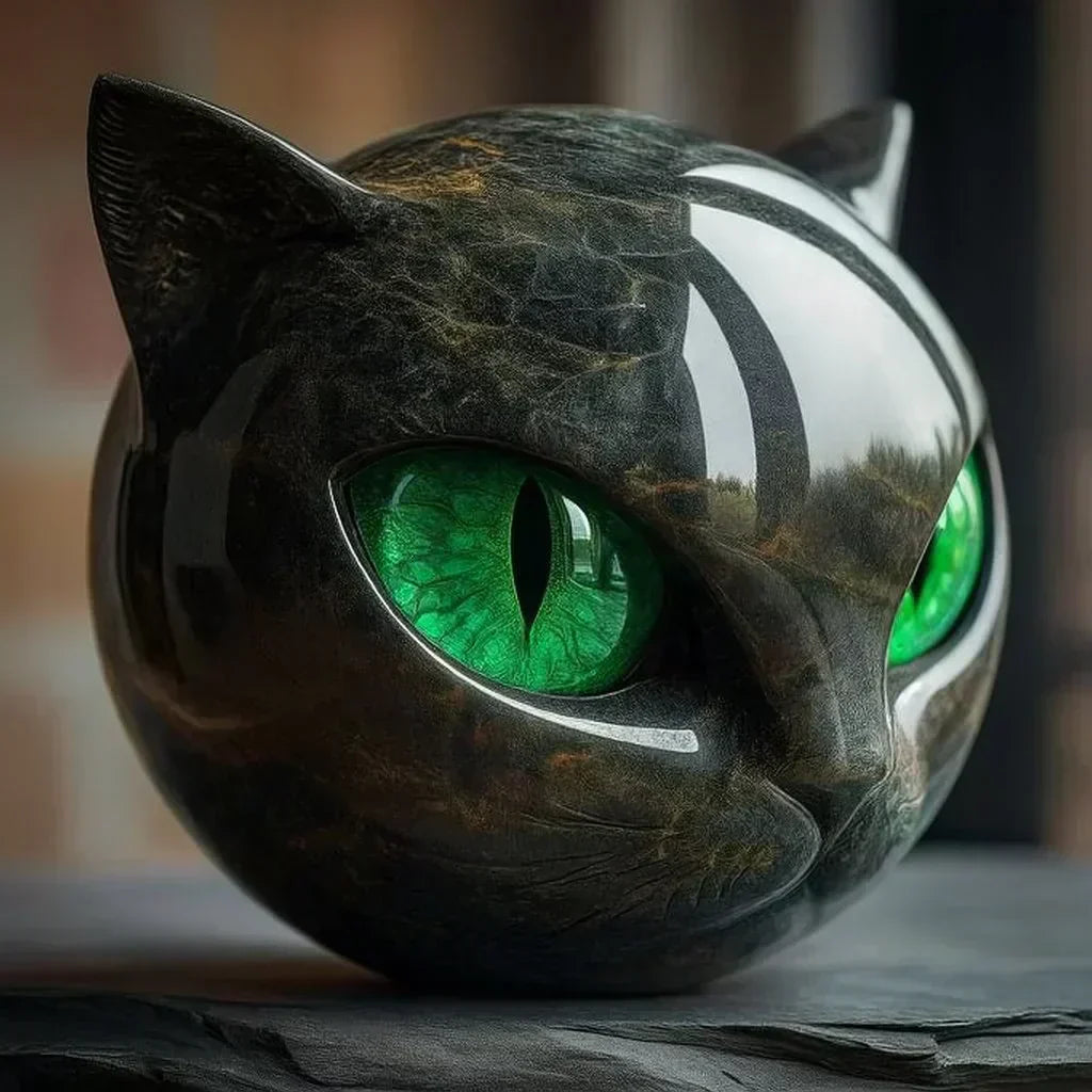 Gato Preto - Escultura Mística
