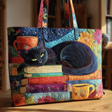 MALA FEITA À MÃO - O GATO PRETO E OS LIVROS