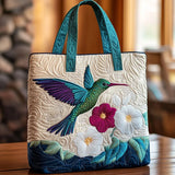 MALA FEITA À MÃO - COLIBRI E FLORES