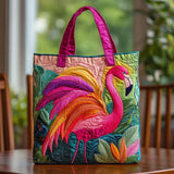 MALA FEITA À MÃO - FLAMINGO E ARCO-ÍRIS