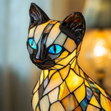 Gato Místico - Lâmpada em Vitral