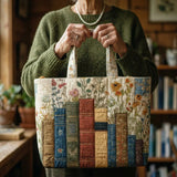 MALA FEITA À MÃO - LIVROS E FLORES