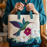 MALA FEITA À MÃO - COLIBRI E FLORES