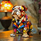 Bulldog - Lâmpada em vitral