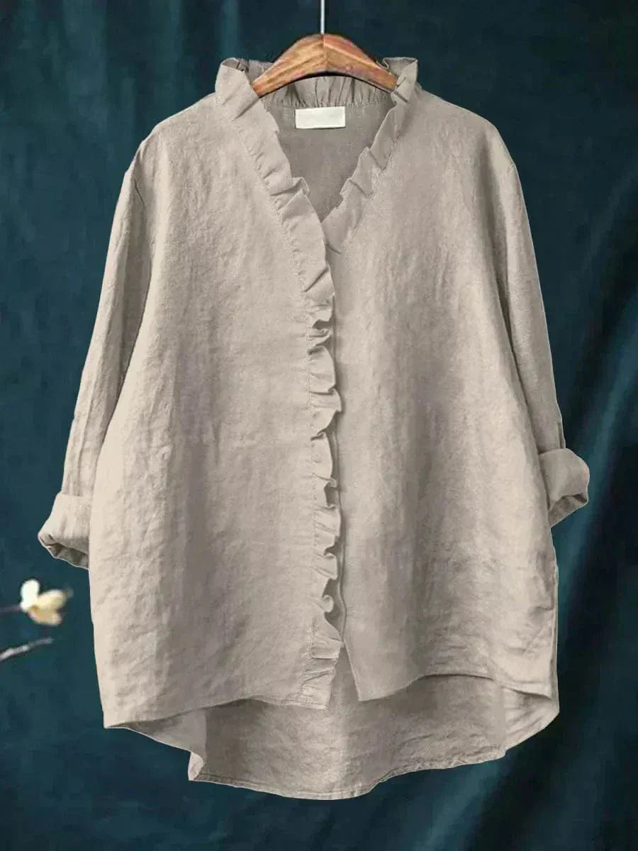 Eline | Blusa de Linho Elegante para o Verão
