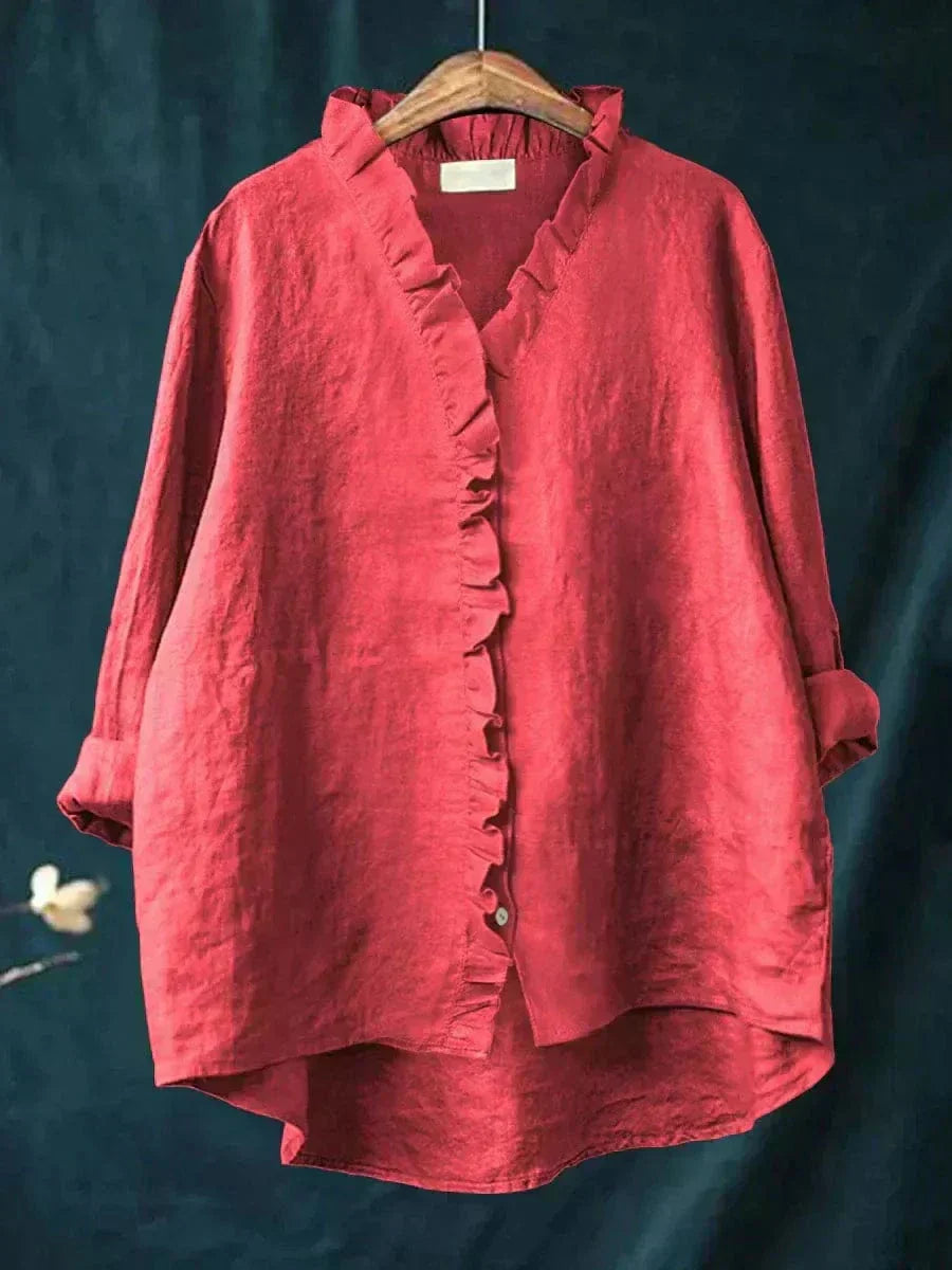 Eline | Blusa de Linho Elegante para o Verão